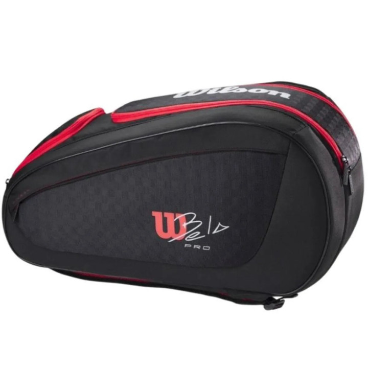 WILSON PALETERO BELA V3 PADEL NEGRO & ROJO