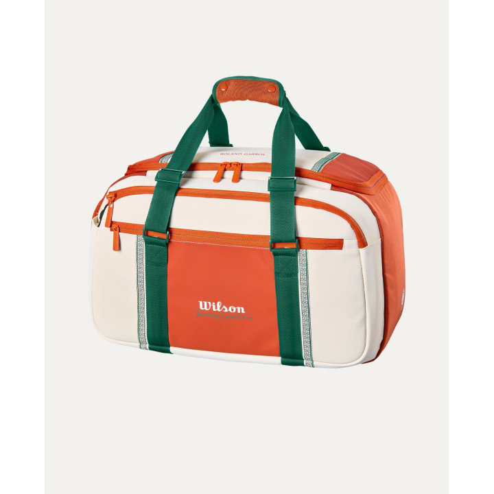 WILSON ROLAND GARROS 2026 BOLSA PEQUEÑA ESTILO DUFFEL CREMA