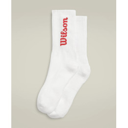 WILSON CALCETINES BLANCOS LOGO ROJO