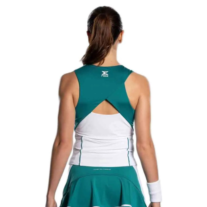 NOX CAMISETA TIRANTES MUJER PRO BLANCO/IVY VERDE