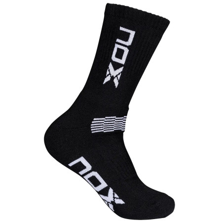 NOX CALCETINES HOMBRE MC NEGROS LOGO VERTICAL BLANCO